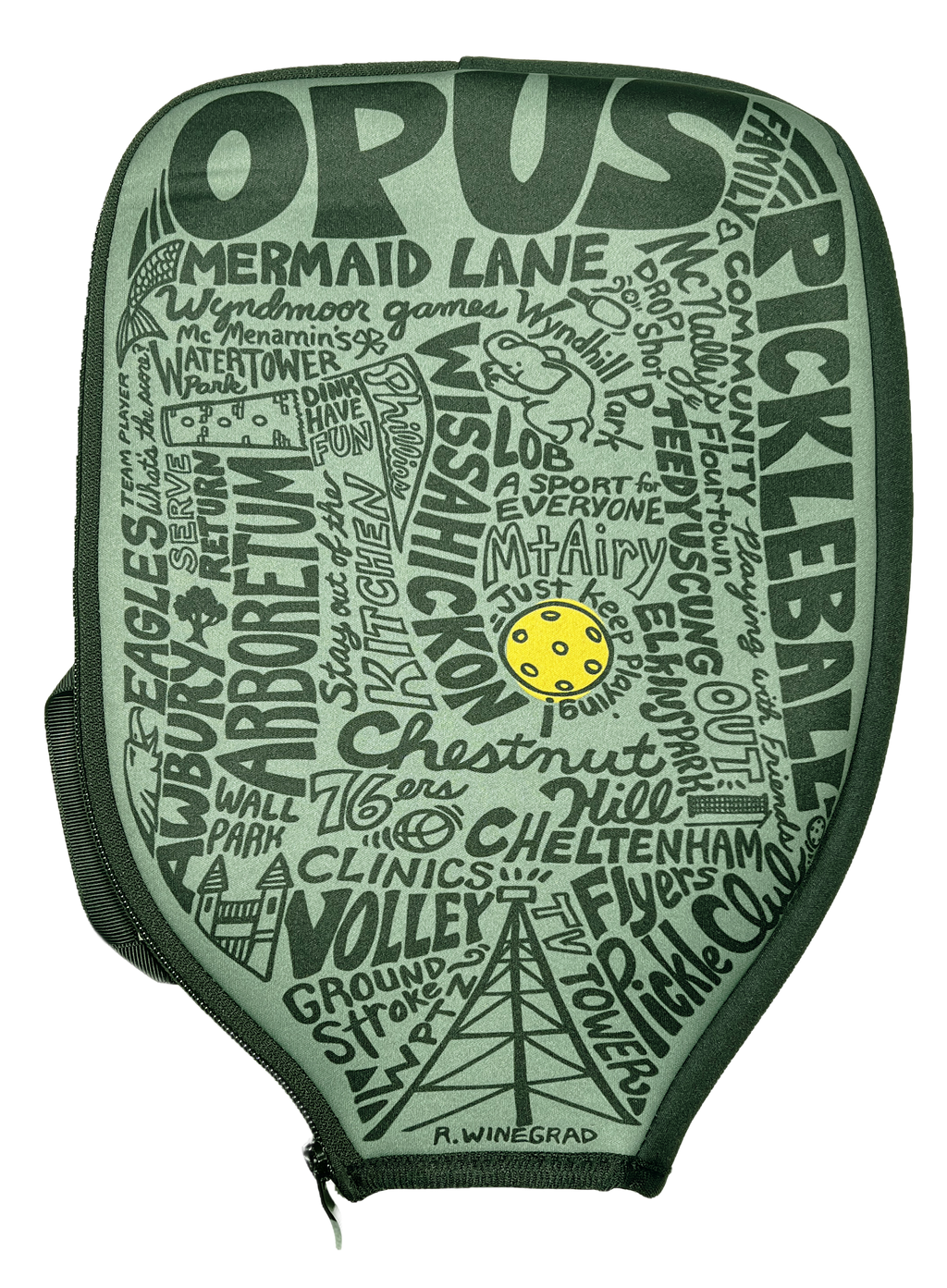 Opus Mural Paddle Bag — Artwork by Renée Winegrad