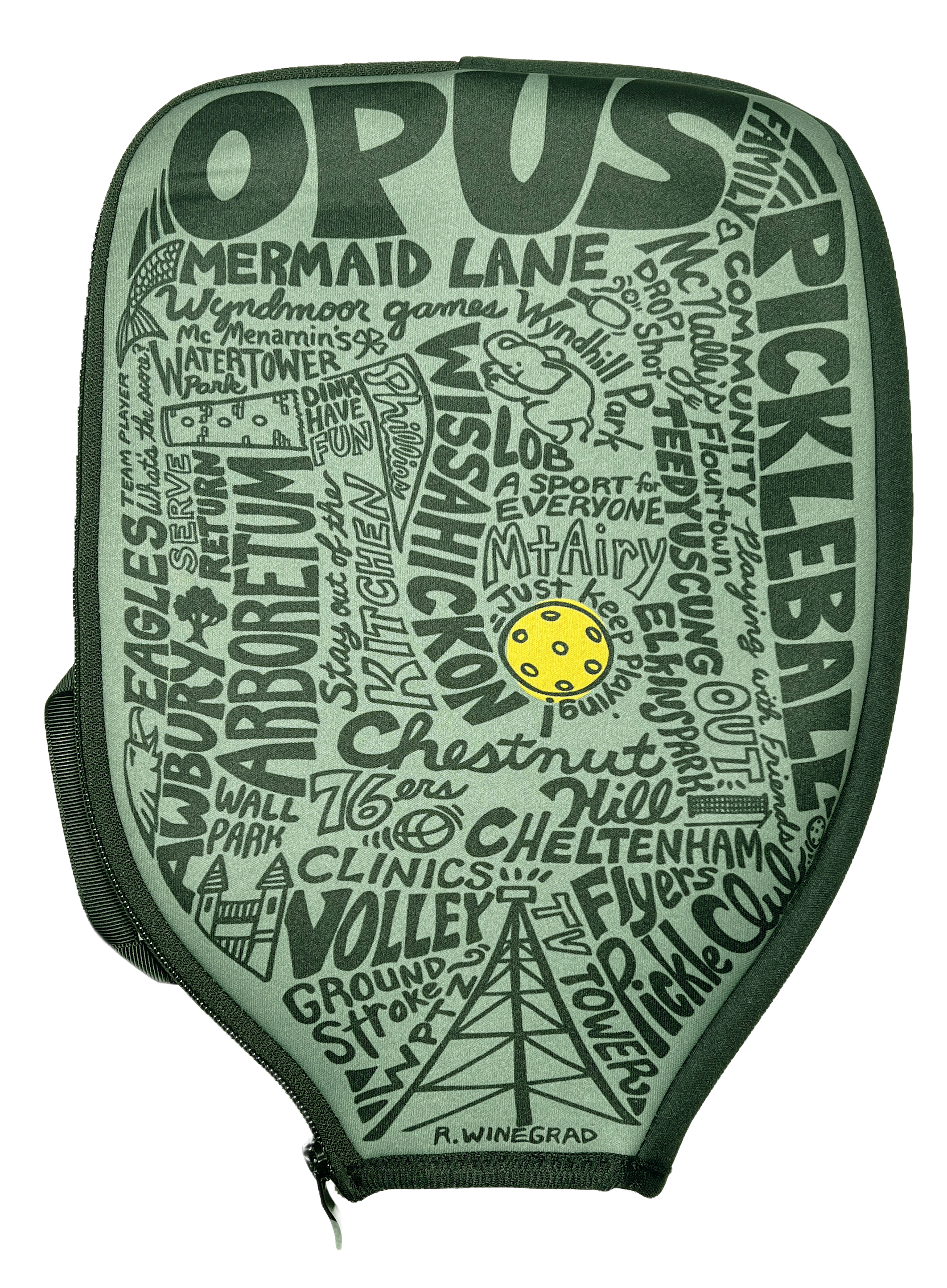 Opus Mural Paddle Bag — Artwork by Renée Winegrad